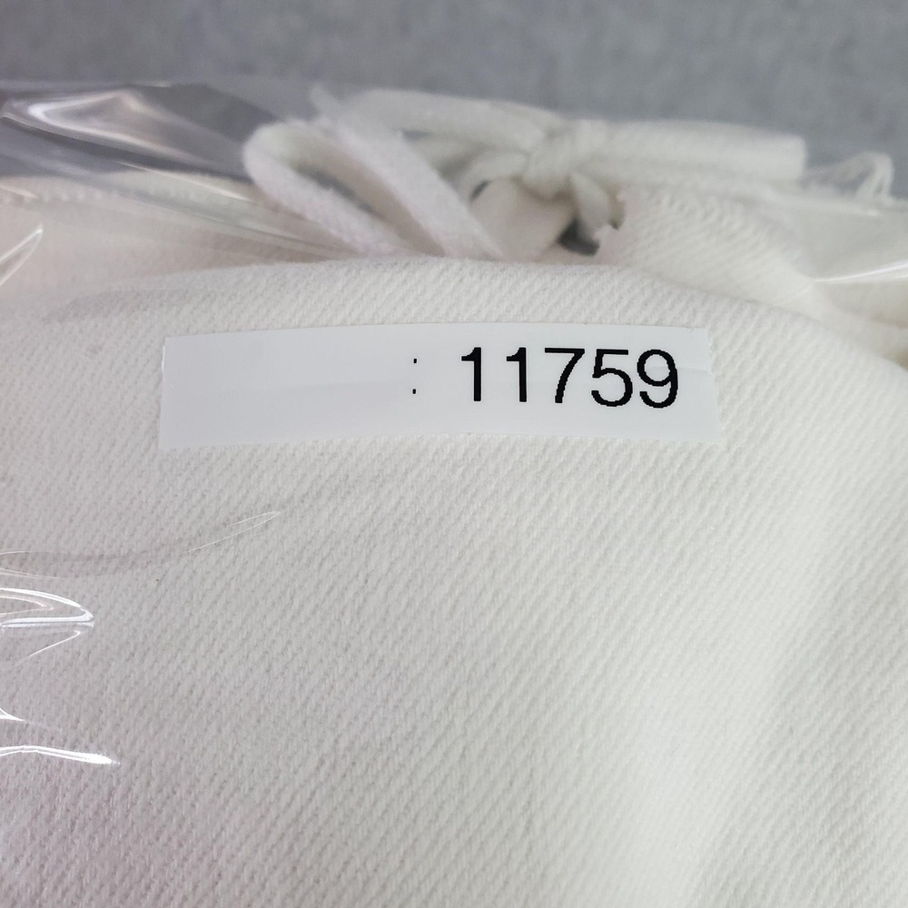 Levis 711 Ankle Skinny Jeans Womens 16 W33 White Lace Up Hem Raw Crop Stretch - Picture 16 of 16